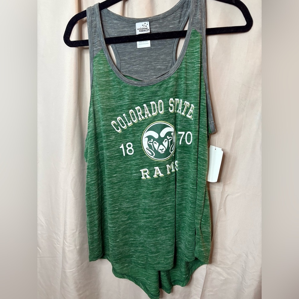 NWT Colorado State Rams Women’s Green Tank Top Size 2XL